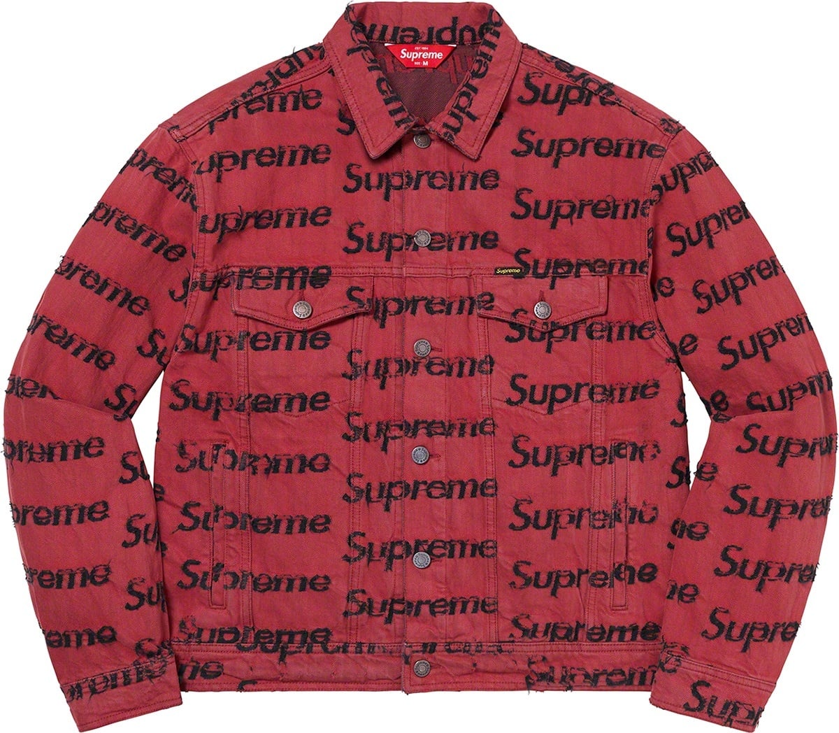 Frayed Logos Denim Trucker Jacket view 11